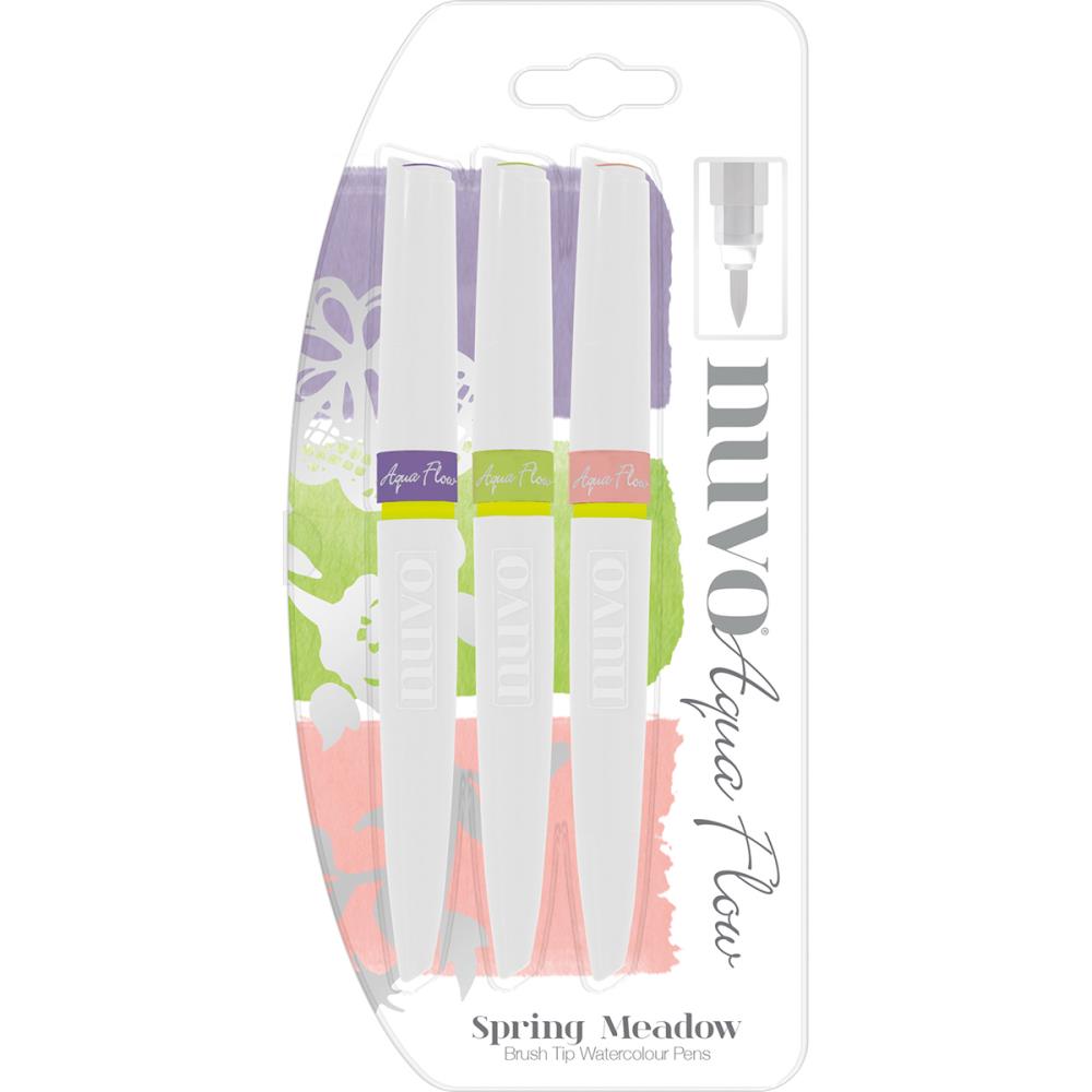 Nuvo Aqua Flow Brush Tip Watercolor Pens - Spring Meadow