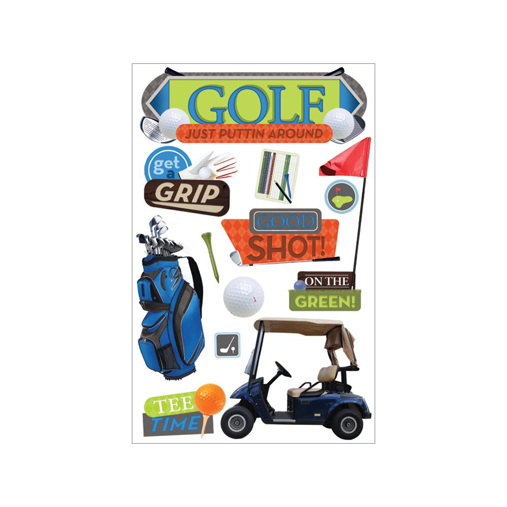 Paper House 3D Stickers - Golf