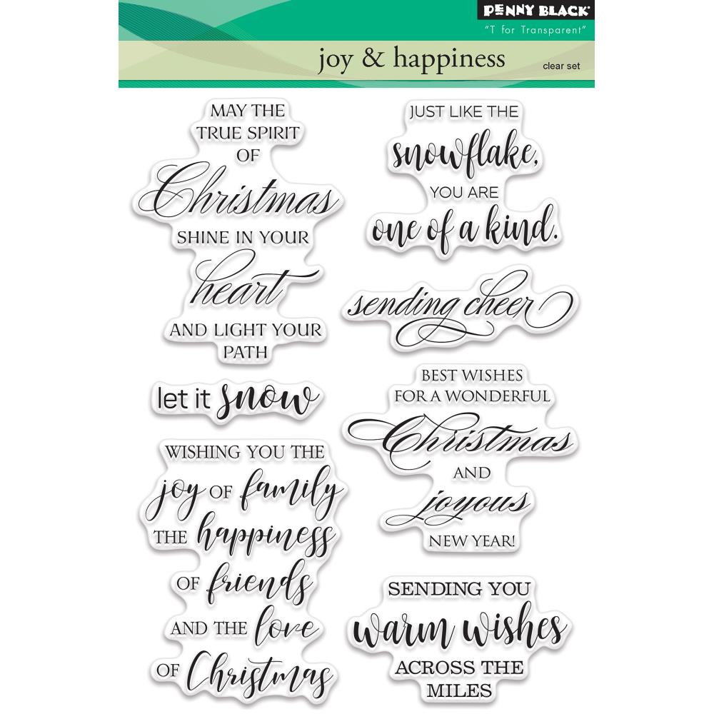 Penny Black Clear Stamps - Joy & Happiness