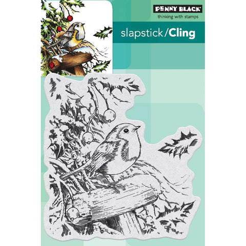 Penny Black Slapstick Cling Stamps - Snowy Perch