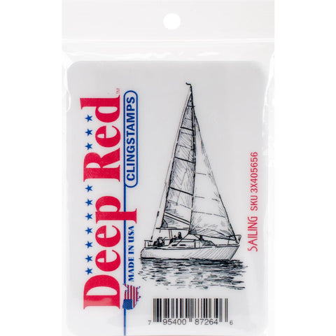Deep Red Cling Stamp - Sailing