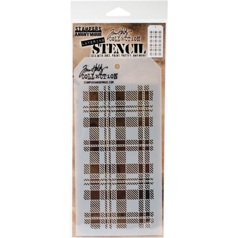 Tim Holtz Layering Stencil - Plaid