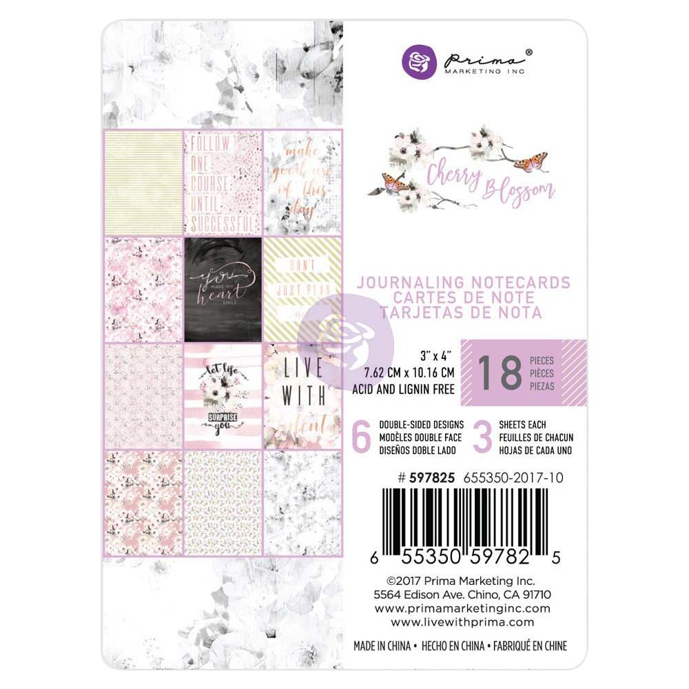 Prima Marketing 4x3 Notecards - [Collection] - Cherry Blossom