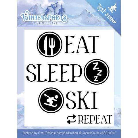 Find It Stamp [ Jeanine's Art] - Wintersports - Text Stamp