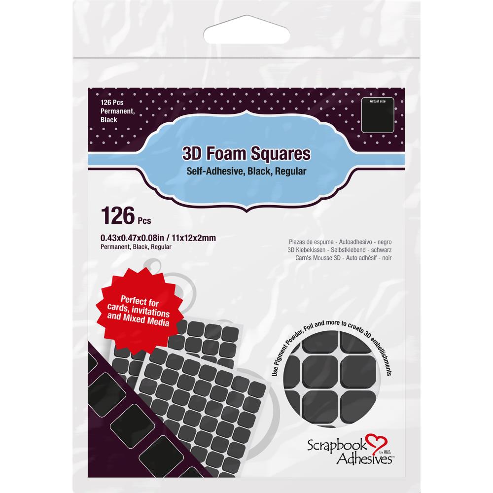 Scrapbook Adhesives - 3D Foam Squares - Black