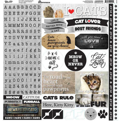 Reminisce 12x12 Cardstock Stickers - Love My Cat