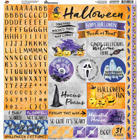 Reminisce 12x12 Die Cut Stickers [Collection] - Watercolor Halloween