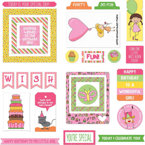 Photoplay [Becky Fleck] Cardstock Die Cuts - Birthday Girl Wishes