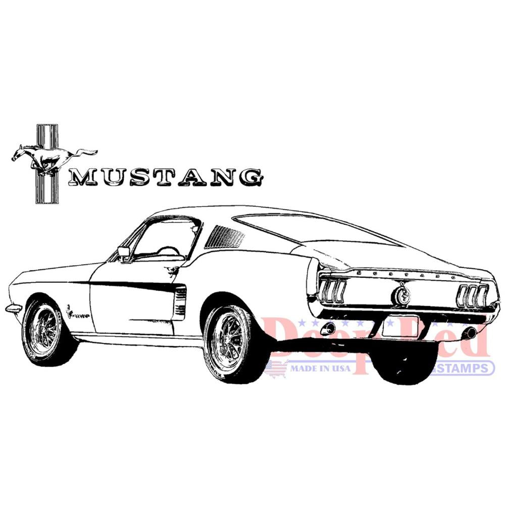 Deep Red Cling Stamp - Mustang