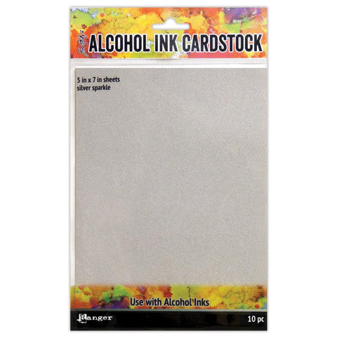 Ranger Alcohol Ink Cardstock - Brushed Silver