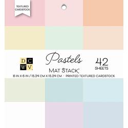 DCWV 6x6  Cardstock Mat Stack Pastels