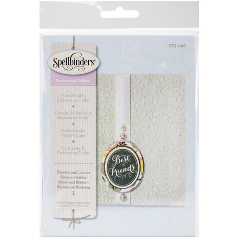 Spellbinders Embossing Folder - Flowers and Leaves