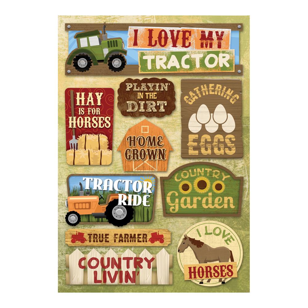 Karen Foster Cardstock Stickers -I Love My Tractor