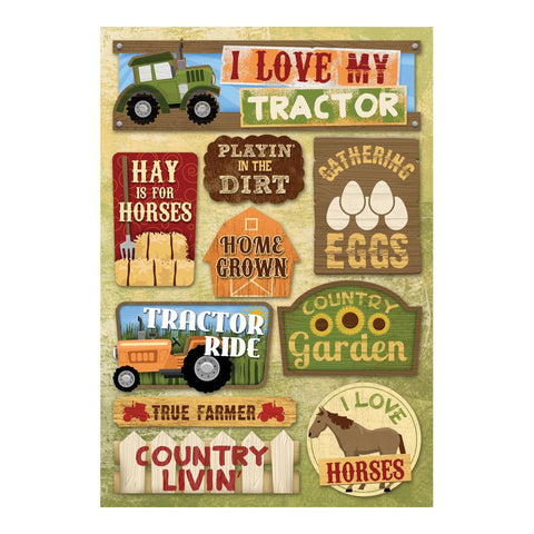 Karen Foster Cardstock Stickers -I Love My Tractor