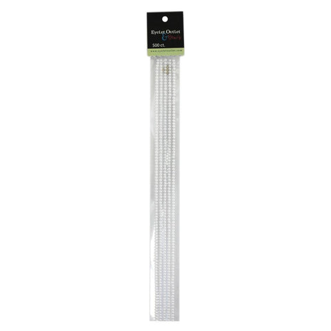 Eyelet Outlet & Brads - Pearl Strips - White