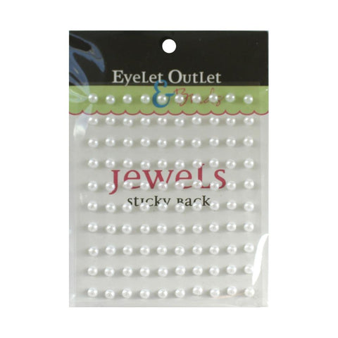 Eyelet Outlet & Brads - Jewels  Pearl White