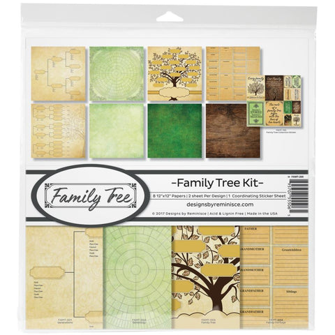 Reminisce 12x12 Collection Pack - [Collection] - Family Tree Kit