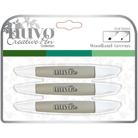 Nuvo Alcohol Markers - Woodland Greens - Set of 3