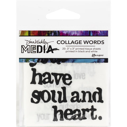Dina Wakley MEDIA Collage Paper - Collage Words