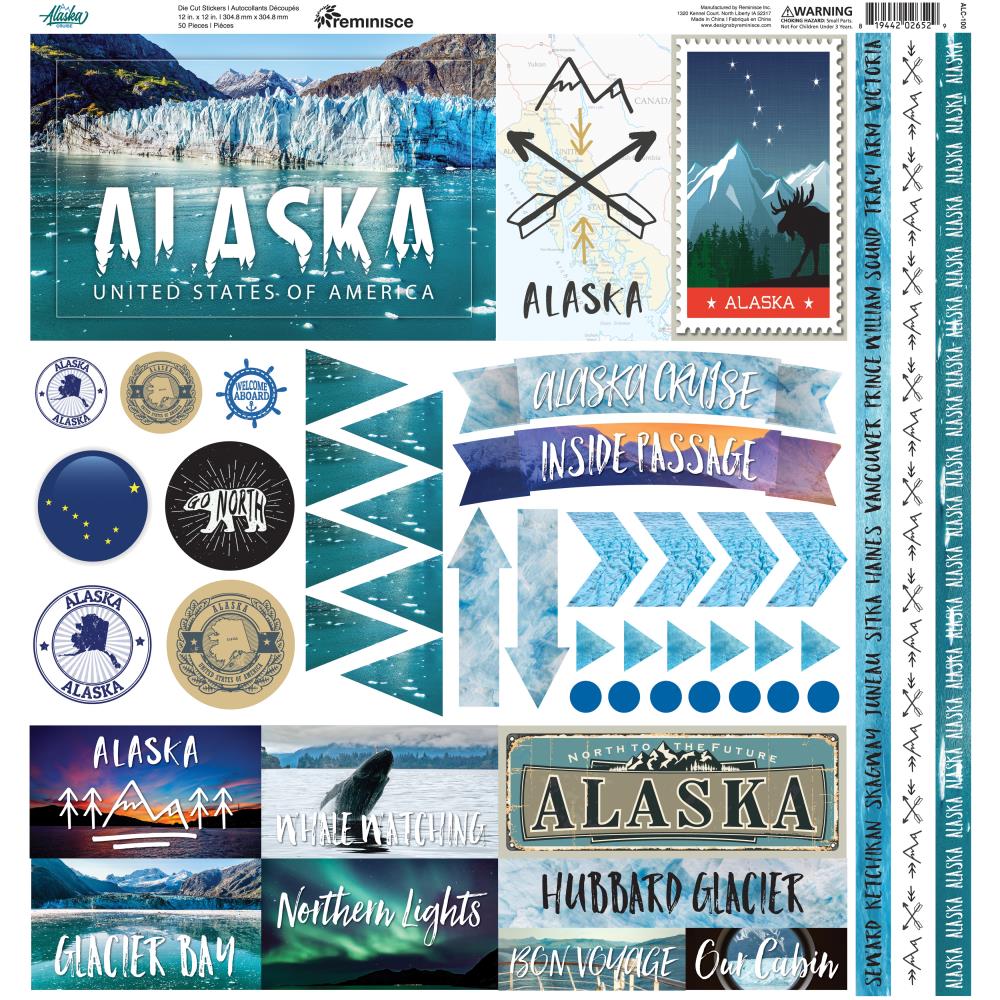 Reminisce 12x12 Cardstock Stickers [Collection] - Alaska Cruise