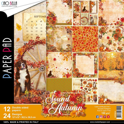 CIAO BELLA 12x12 Paper Pad - The Sound of Autumn