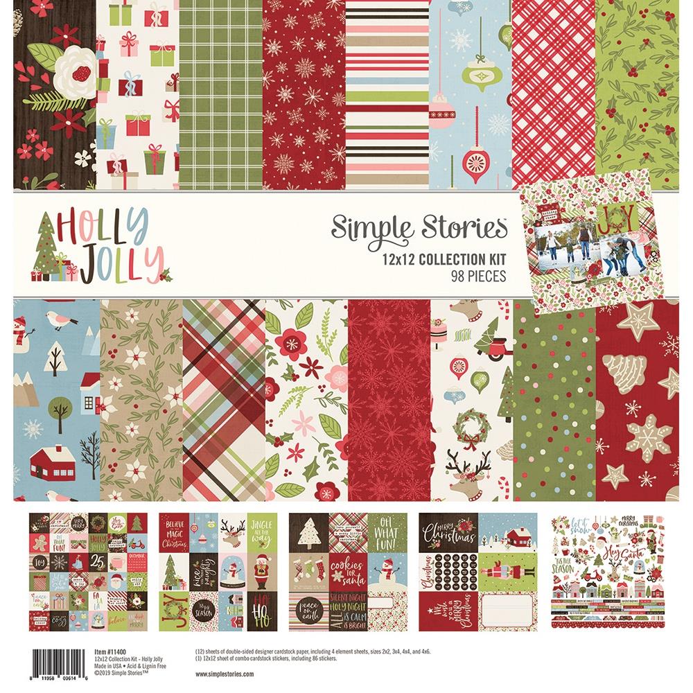 Simple Stories  12x12 Paper [Collection] - Holly Jolly