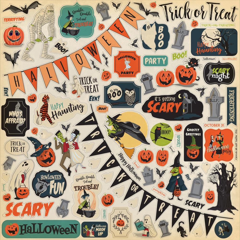 Carta Bella 12x12  Stickers  [Collection] - Happy Halloween