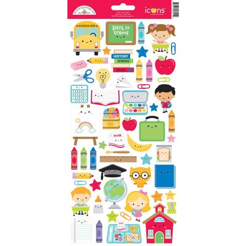 Doodlebug Design  Cardstock  Stickers - School Days