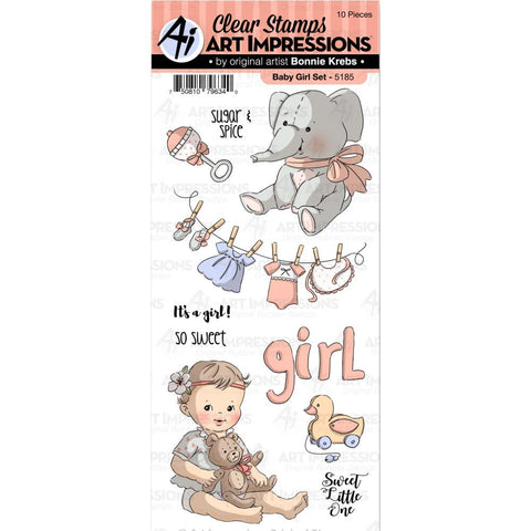 Art Impressions [Bonnie Krebs] Clear Stamps - Baby Girl Set