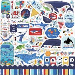 Carta Bella 12x12 Cardstock Stickers  [Collection] - Fish Are Friends