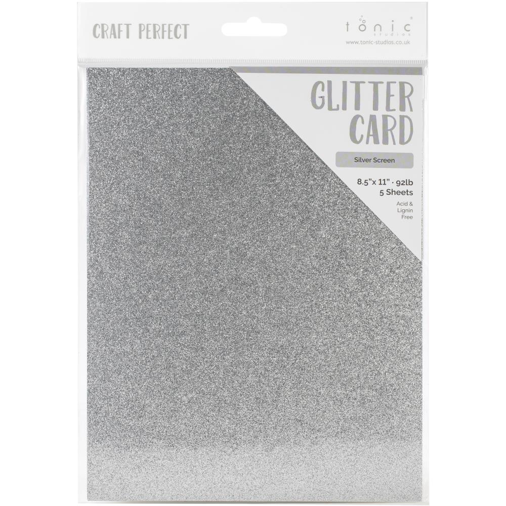 Copy of Tonic Craft Perfect 8.5 x 11" Glitter Card - Silver Screen