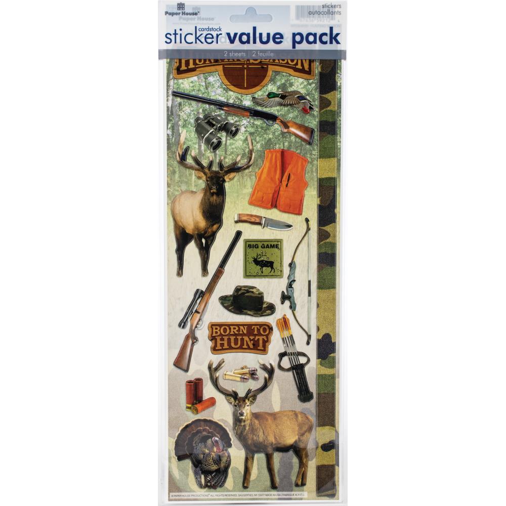 Paper House Value Cardstock Stickers - Hunting