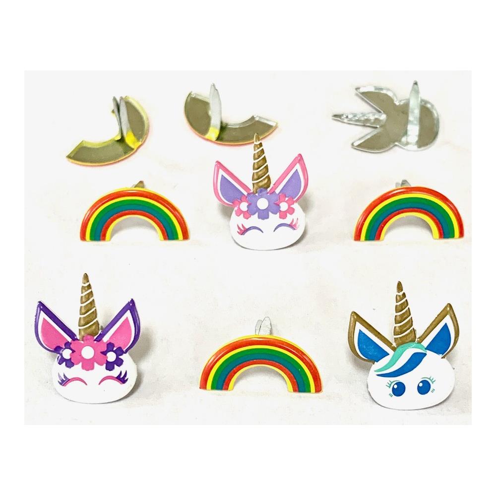 EyeLet & OutLet Brads - Unicorn & Rainbows