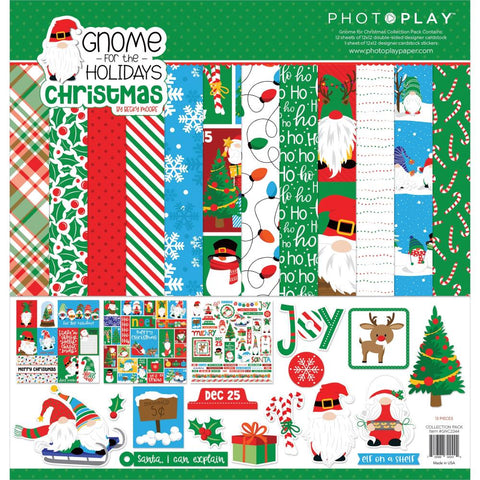 Photo Play 12x12  [Collection] - Gnome For The Holidays Christmas