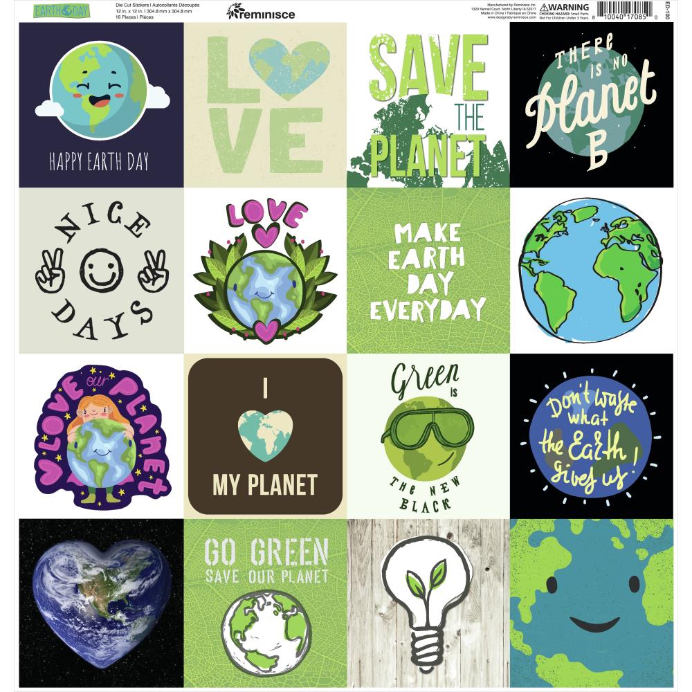 Reminisce 12x12 Cardstock Stickers [Collection] - Earth Day