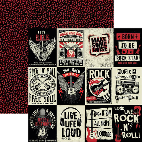 Reminisce 12x12  Paper  [Collection] - Rockstar - I Love Rock N' Roll