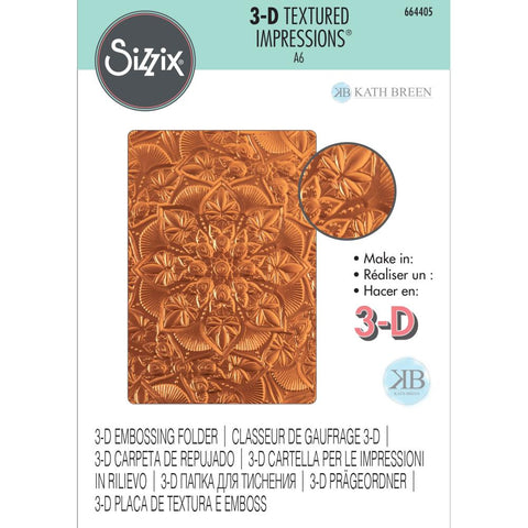 Sizzix 3-D Textured Impressions [Coutney Chilson] - Floral Mandala