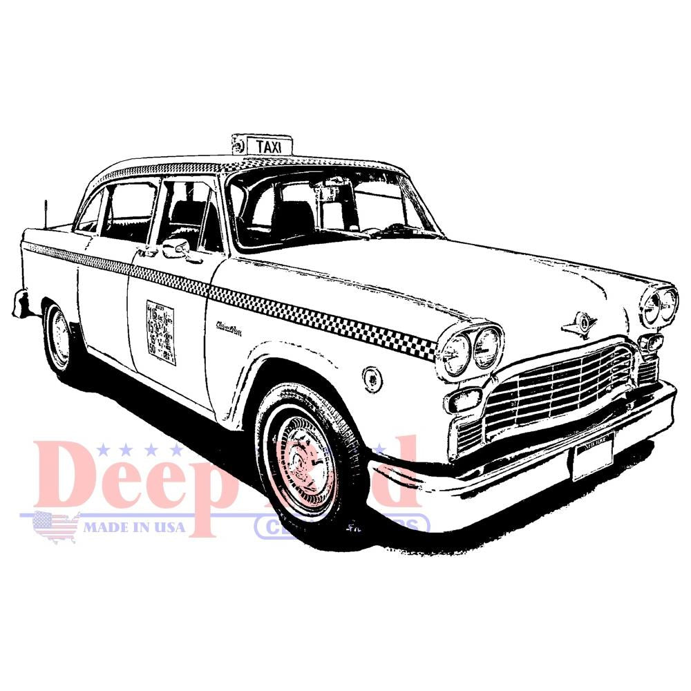 Copy of Deep Red Stamp - Classic Taxi