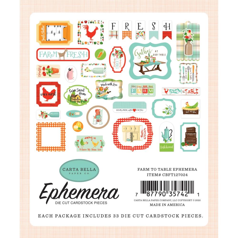 Carta Bella Ephemera   [Collection] - Farm to Table