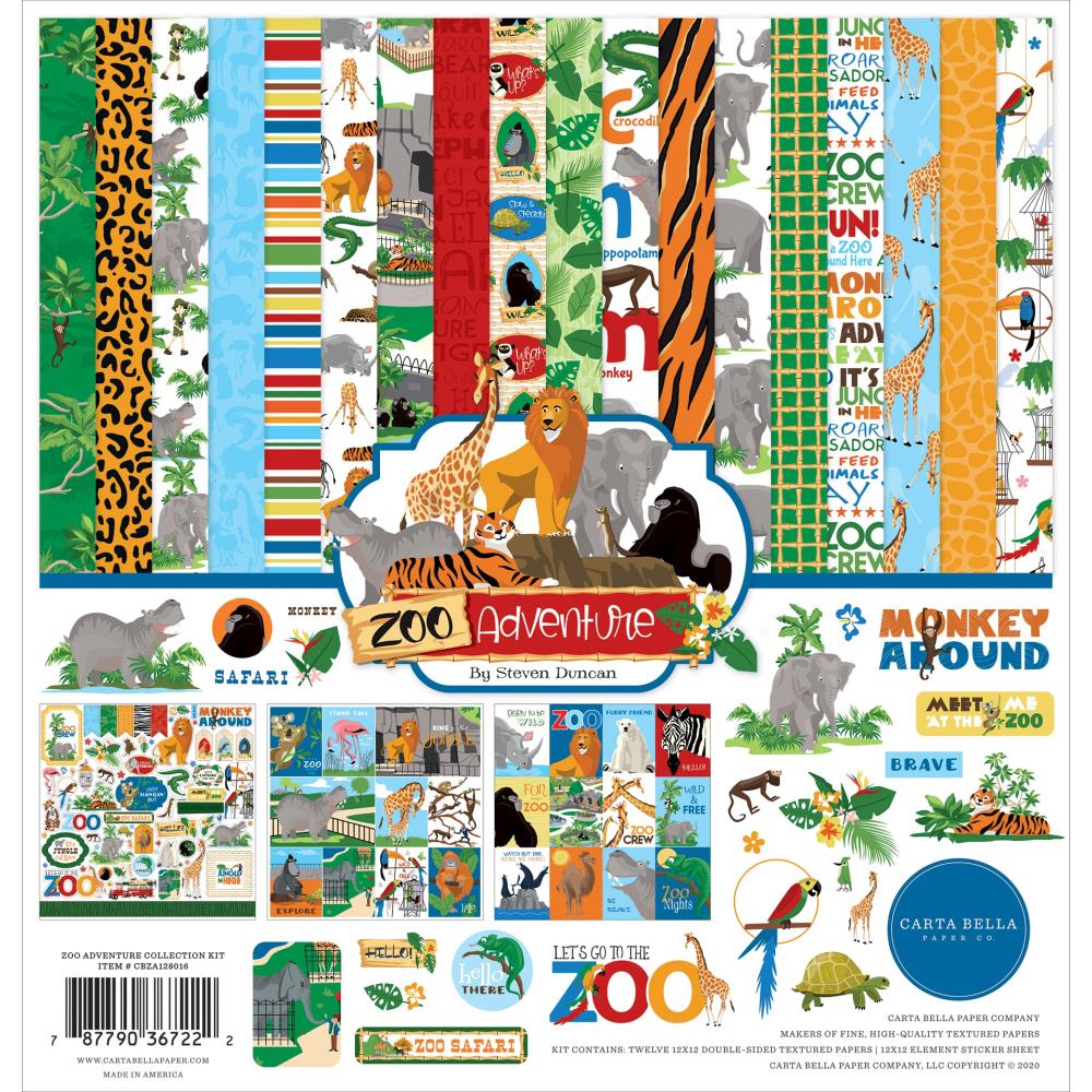 Carta Bella 12x12 Paper [Collection] - Zoo Adventure