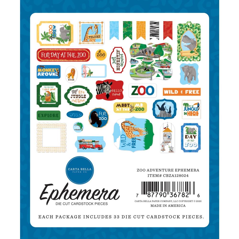 Carta Bella Ephemera   [Collection] - Zoo Adventures