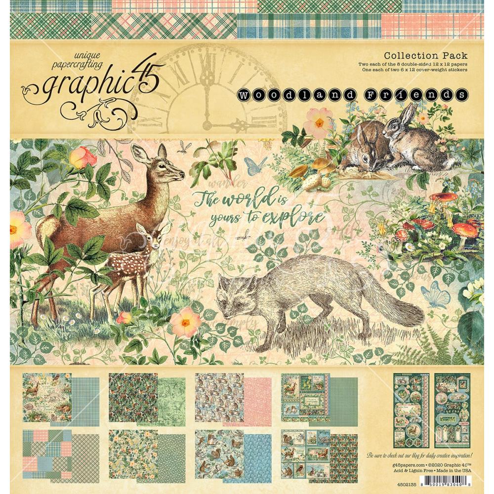 Graphic 45 12x12 Paper Collection [Collection] - Woodland Friends