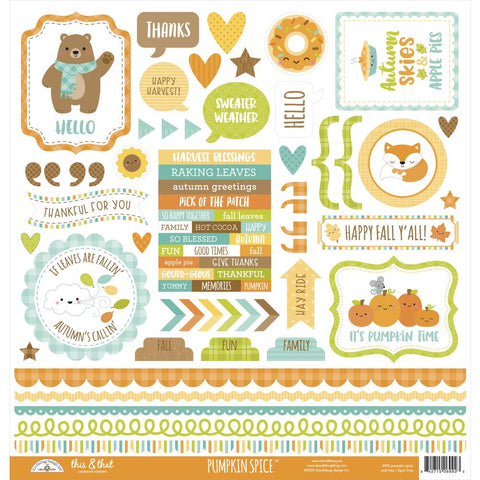 Doodlebug Design  12x12 Stickers [Collections] - This & That - Pumpkin Spice