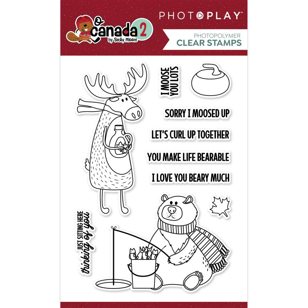 Photo Play Photopolymer Stamps  [Collection] - Oh Canada 2 - Moose & Bear