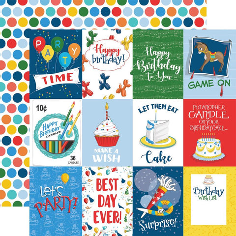 Carta Bella 12x12 Paper  [Collection] - Let's Celebrate - 3x4 Journaling Cards