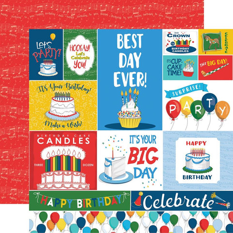Carta Bella 12x12 Paper  [Collection] - Let's Celebrate - Journaling Cards