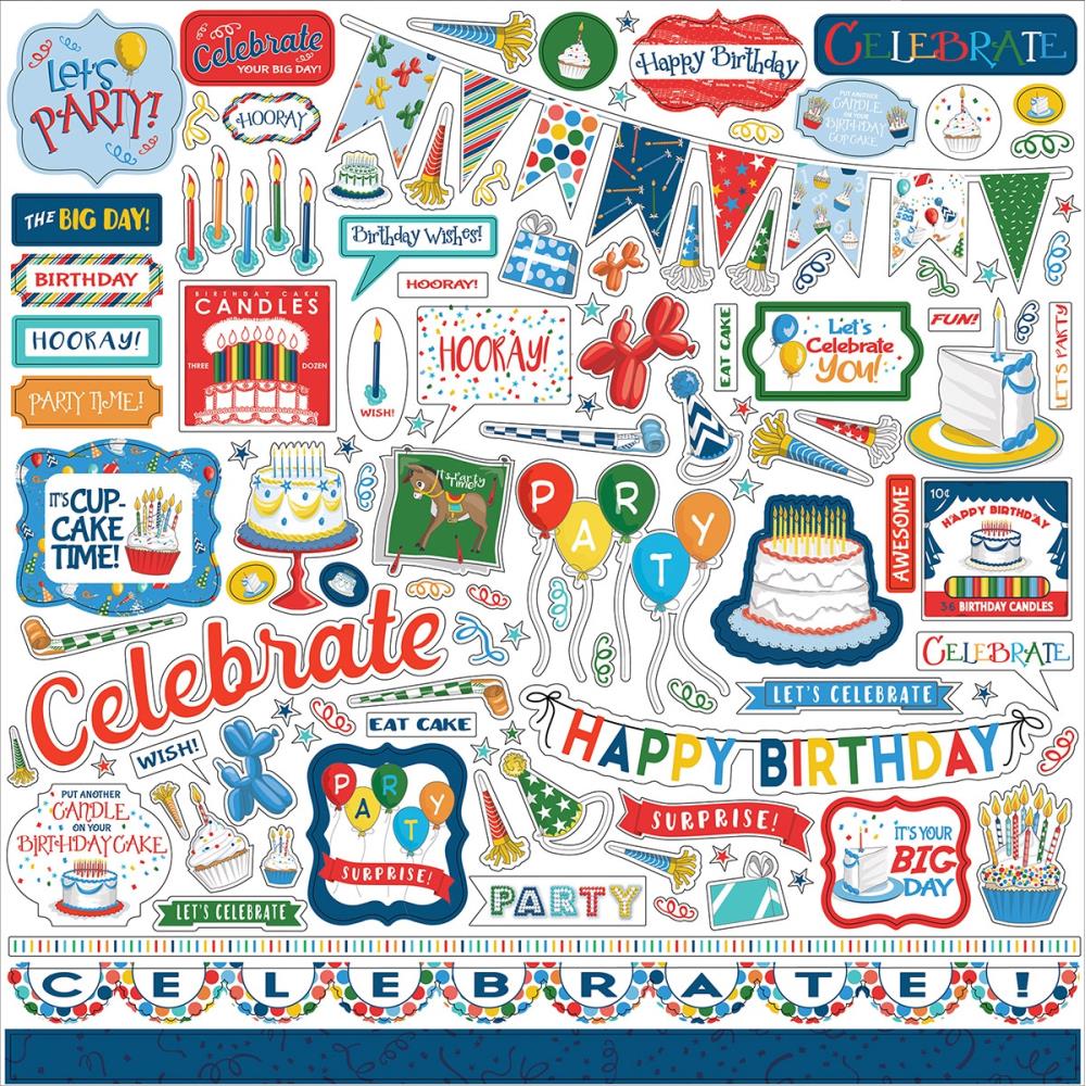 Carta Bella 12x12  Stickers  [Collection] - Let's Celebrate