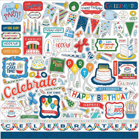 Carta Bella 12x12  Stickers  [Collection] - Let's Celebrate