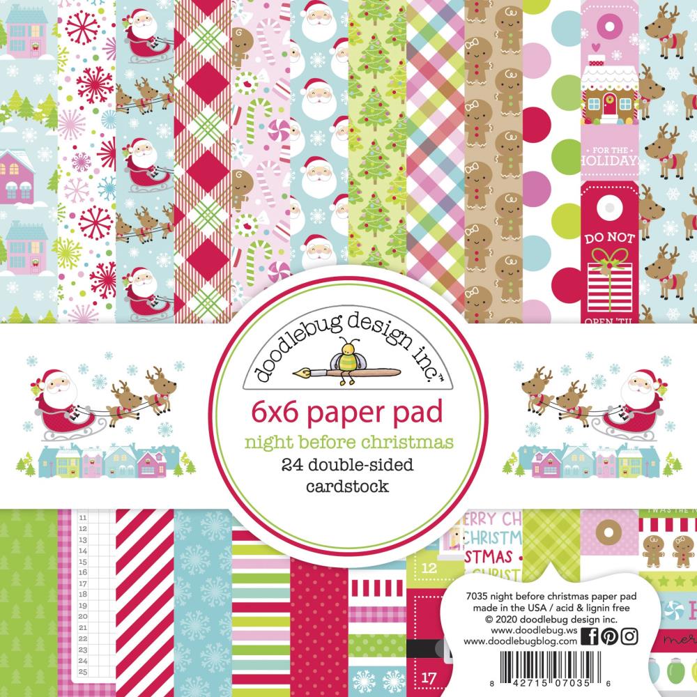 Doodlebug Design 6x6 Paper Pad - [Collection] - Night Before Christmas