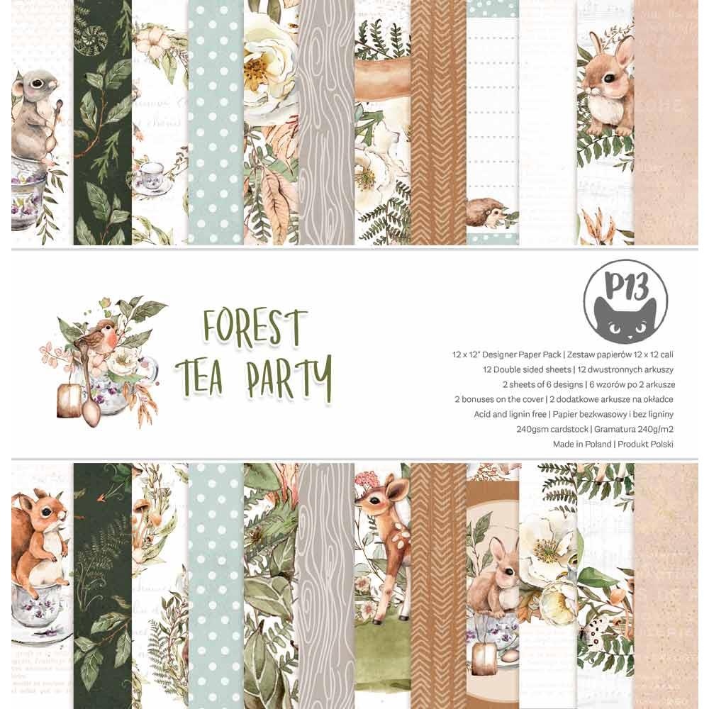 P13 12x12 Paper Pad - Forest Tea Party